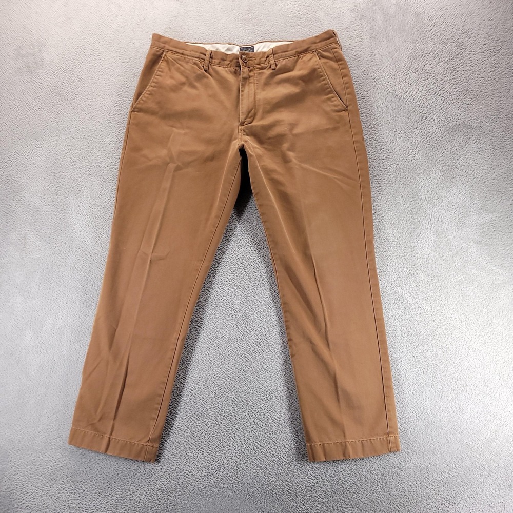 J Crew Pants Mens 36x30 Brown 770 Straight Broken In Chino Casual Office Work